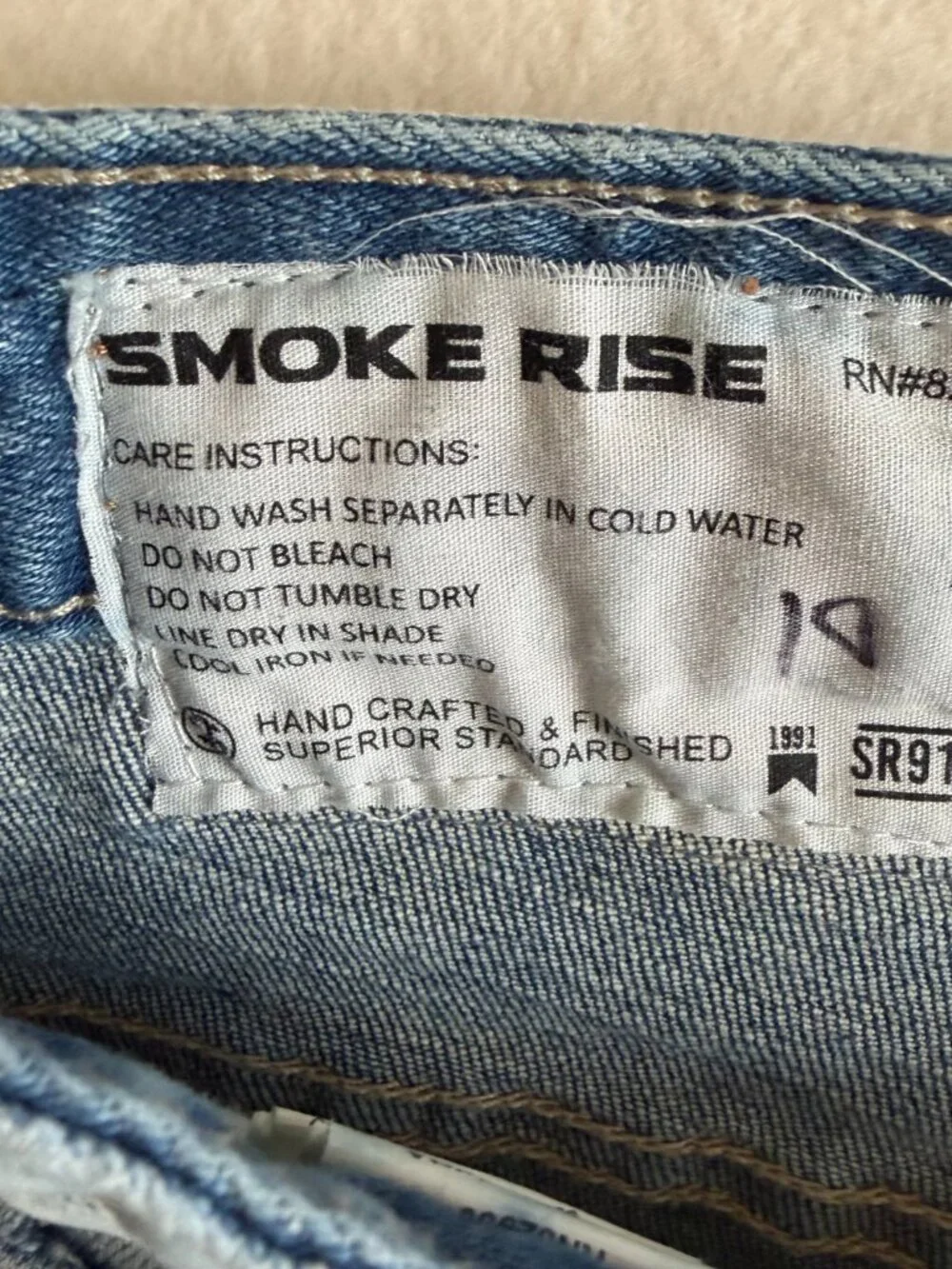 Smoke Rise Jeans Men’s 36X32 Distressed Graffiti Paint Splatter Streetwear Goth